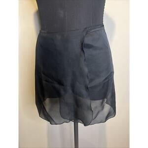 Adult Women Dancewear Skirt Wrap Ballet Sheer Black Short